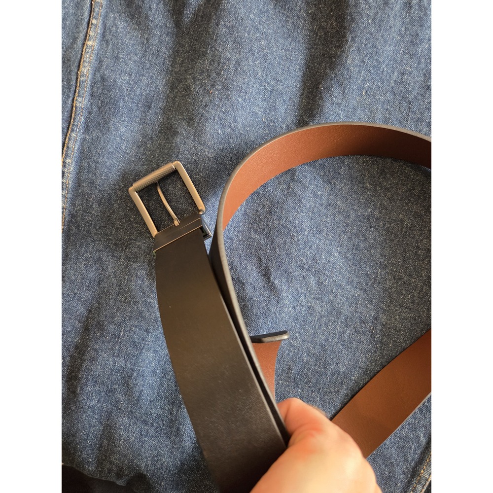 Timberland Reversible Black & Brown Leather Belt - Men's Size 44 - Picture 8 of 10